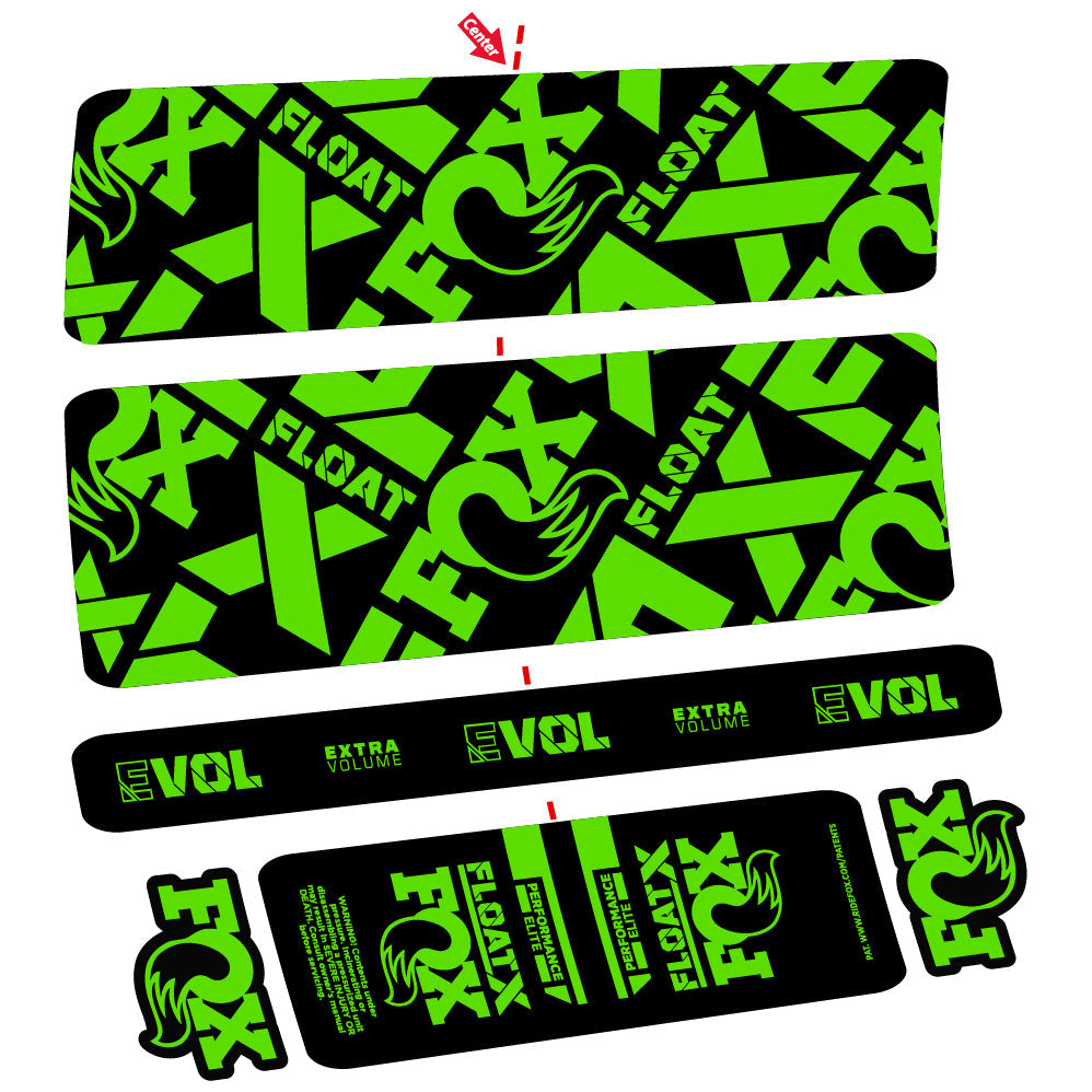 Stickers Fox Float X Performance Elite compatibles Autocollants amortisseur arrière