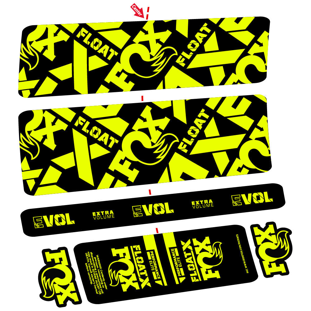 Stickers Fox Float X Performance Elite compatibles Autocollants amortisseur arrière