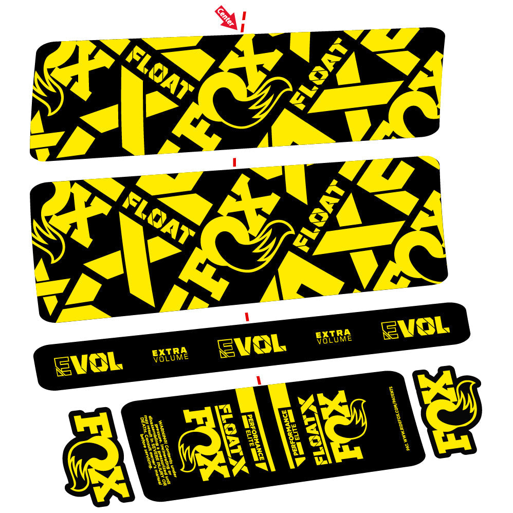 Stickers Fox Float X Performance Elite compatibles Autocollants amortisseur arrière