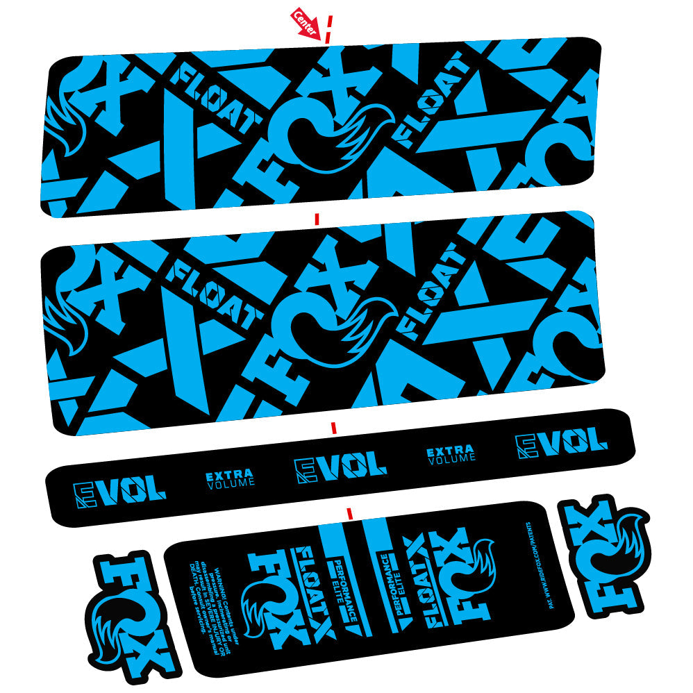 Stickers Fox Float X Performance Elite compatibles Autocollants amortisseur arrière