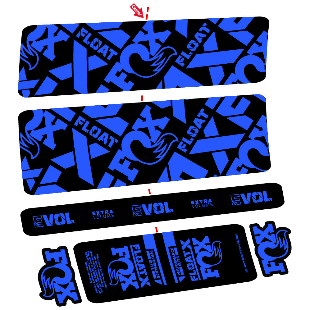 Stickers Fox Float X Performance Elite compatibles Autocollants amortisseur arrière
