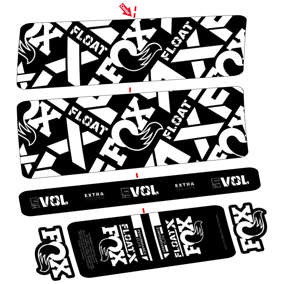 Stickers Fox Float X Performance Elite compatibles Autocollants amortisseur arrière