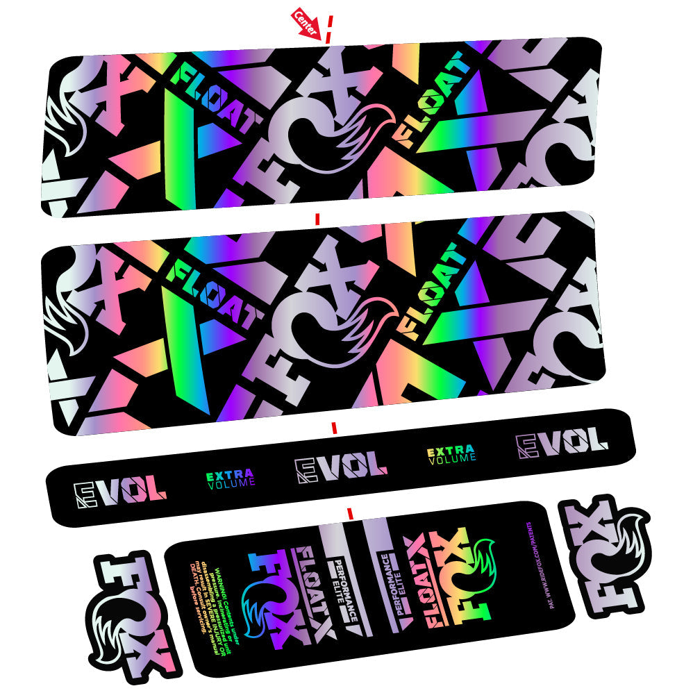 Stickers Fox Float X Performance Elite compatibles Autocollants amortisseur arrière