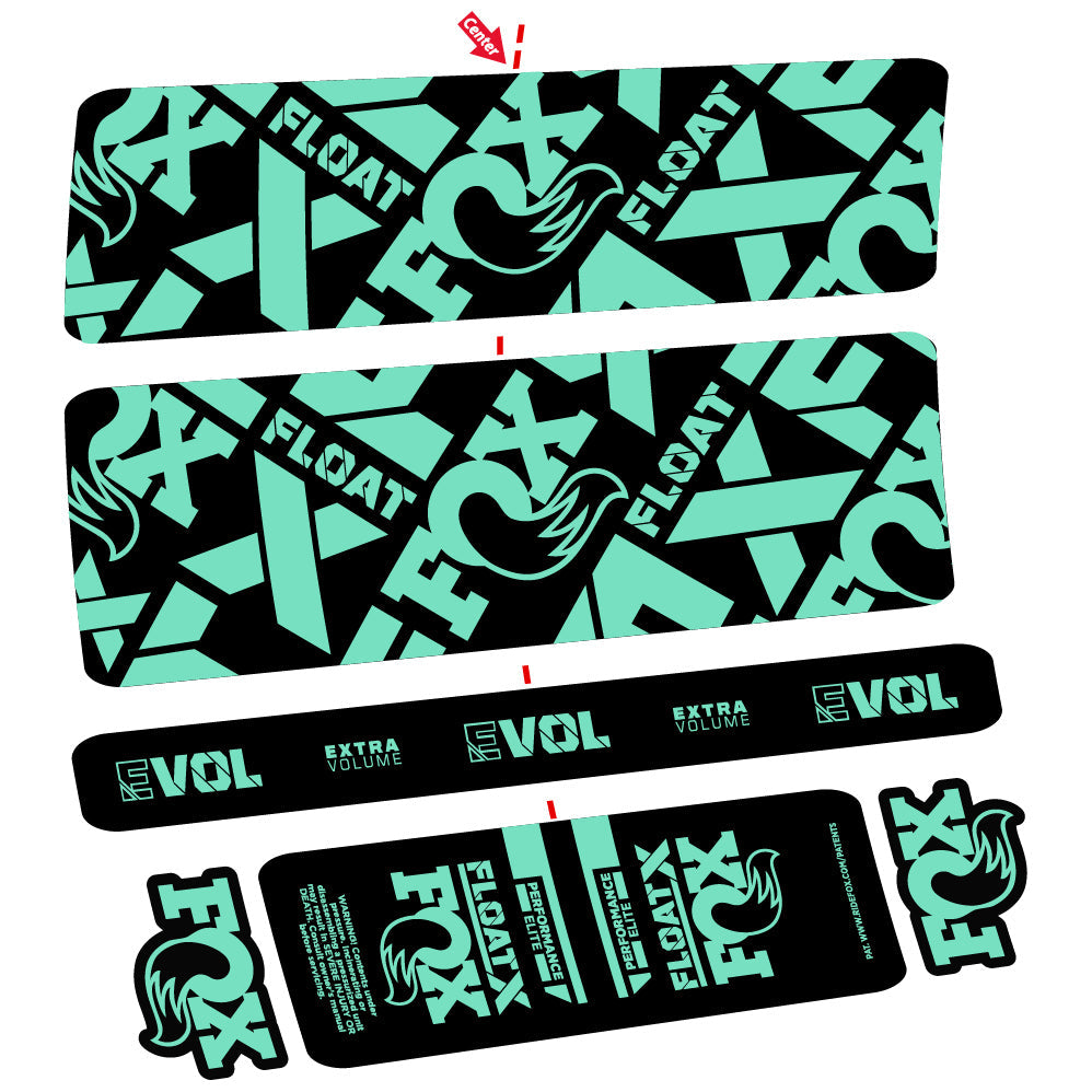 Stickers Fox Float X Performance Elite compatibles Autocollants amortisseur arrière