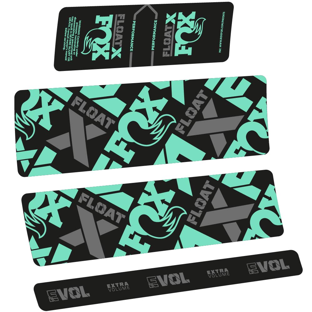 Stickers Fox Float X Performance 2022 compatibles Autocollants amortisseur