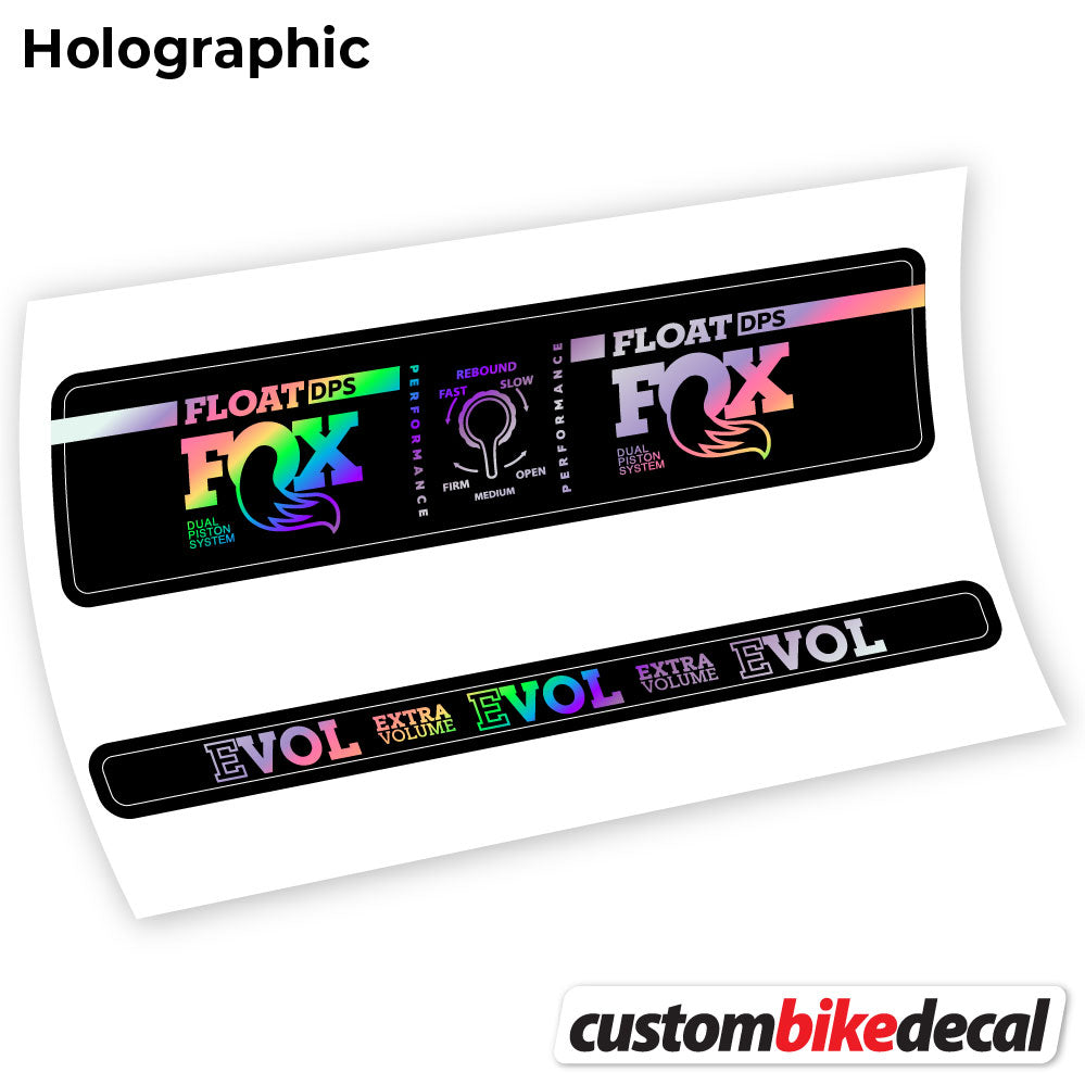 Hollographic decal for Fox Float DPS Performance rear shock – bike sticker vinyl