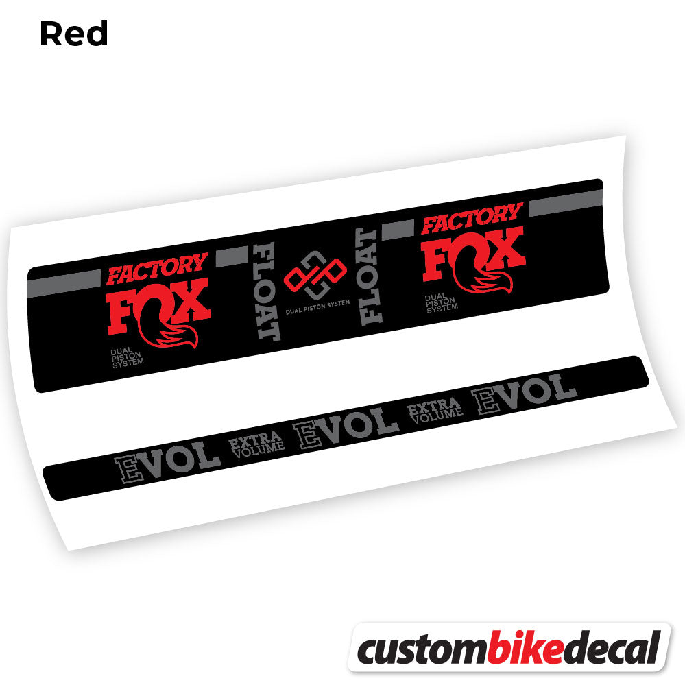 Red decal for Fox Float Factory Float rear shock – bike sticker vinyl