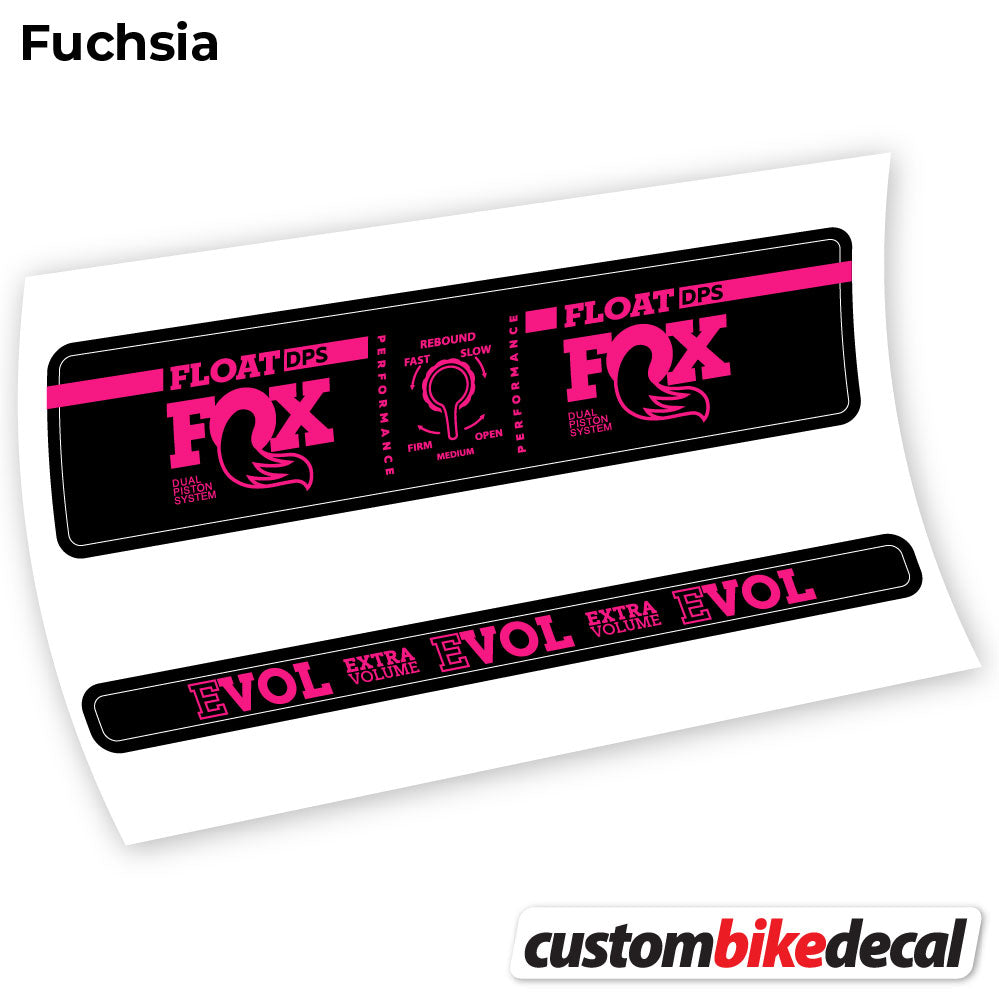 Fuchsia decal for Fox Float DPS Performance rear shock – bike sticker vinyl