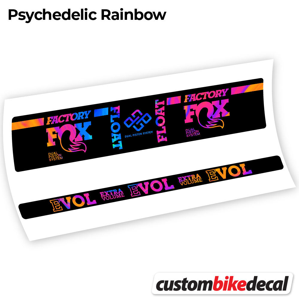 Psychedelic  Rainbow decal for Fox Float Factory Float rear shock – bike sticker vinyl