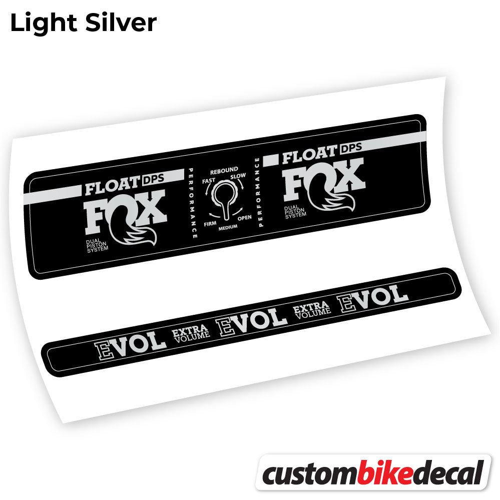 Light Silver decal for Fox Float DPS Performance rear shock – bike sticker vinyl