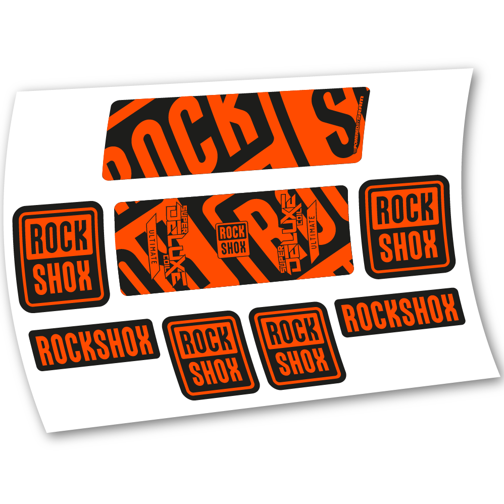 Stickers Rock Shox Super Deluxe Ultimate Coil 2020 compatibles Autocollants amortisseur VTT