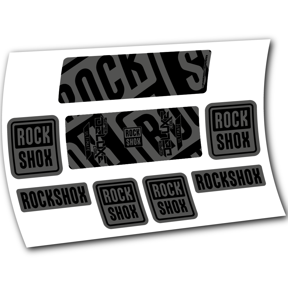Stickers Rock Shox Super Deluxe Ultimate Coil 2020 compatibles Autocollants amortisseur VTT