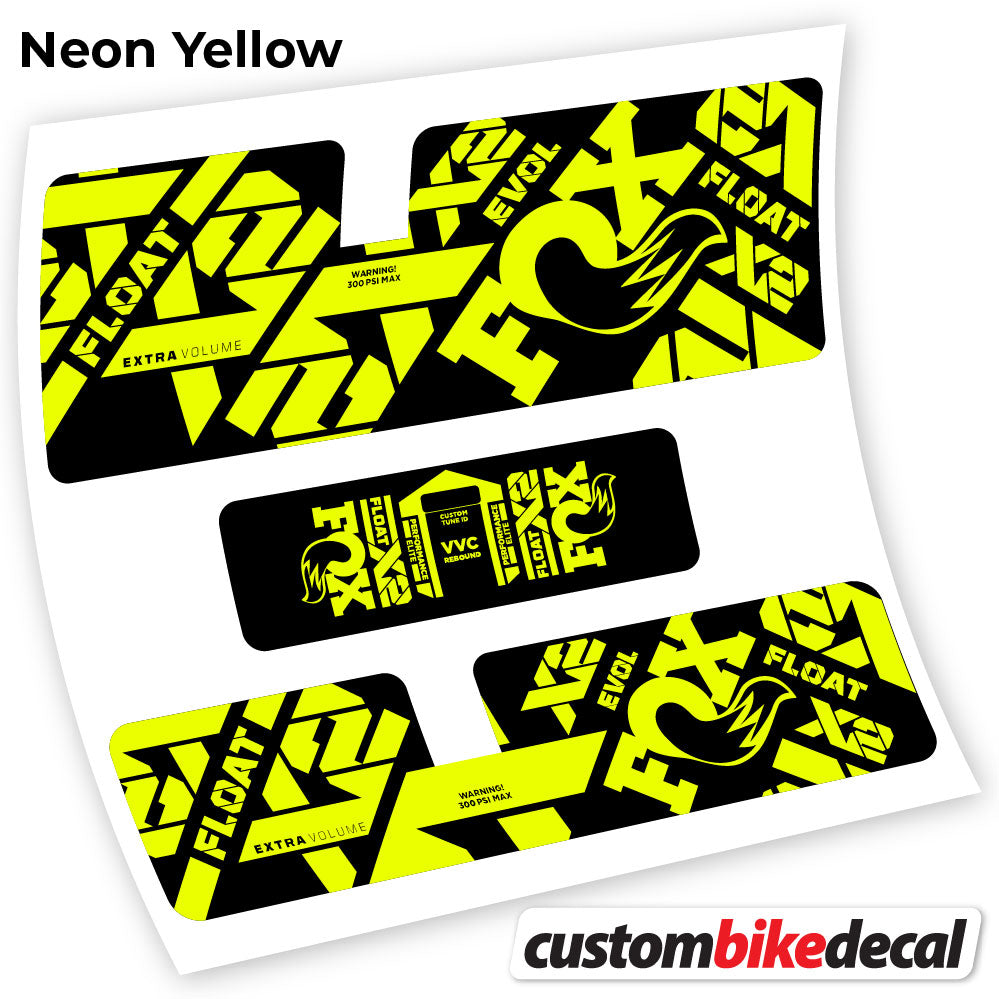 Neon Yellow decal for Fox X2 Performance Elite 2021 rear shock – bike sticker vinyl