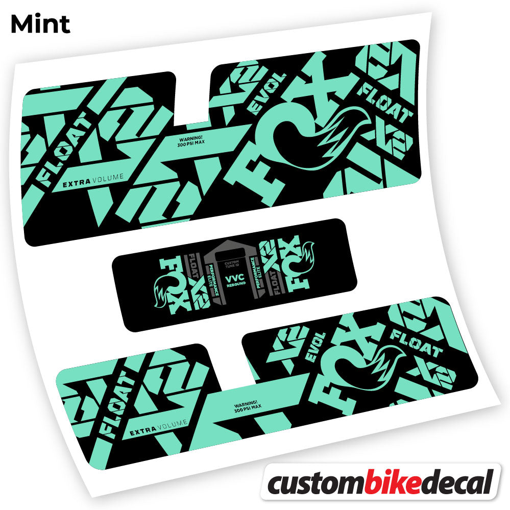 Mint decal for Fox X2 Performance Elite 2021 rear shock – bike sticker vinyl