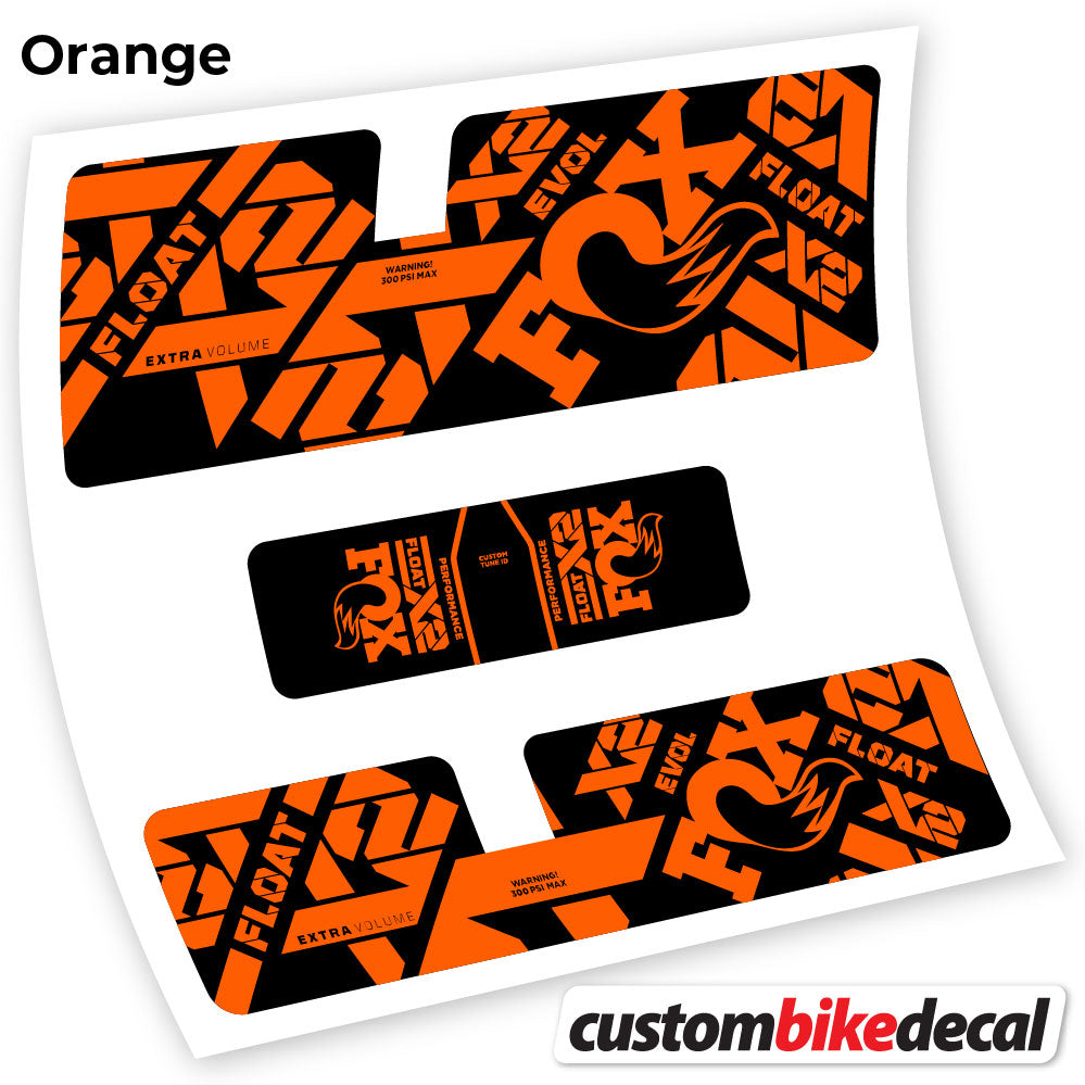 Orange decal for Fox X2 Performance 2021 rear shock – bike sticker vinyl