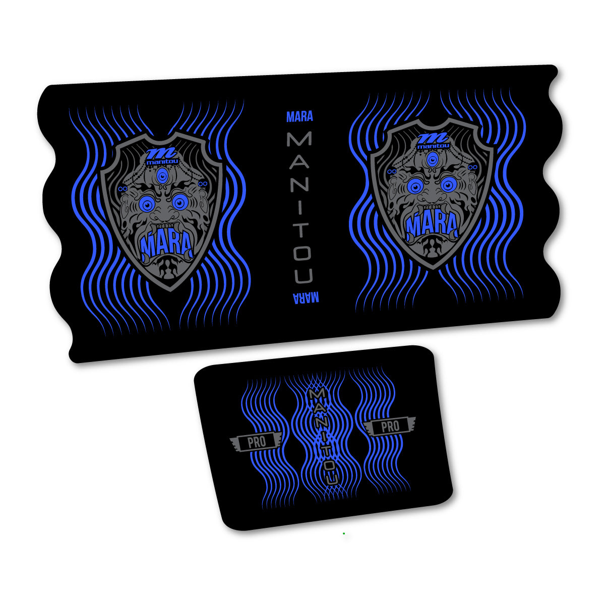 Stickers compatibles Manitou Mara Pro King Can Decal Kit pour amortisseur – autocollants vinyle - Bleu