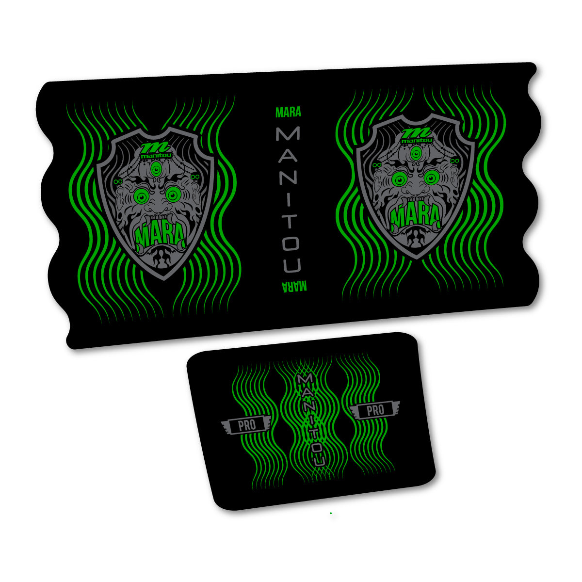 Stickers compatibles Manitou Mara Pro King Can Decal Kit pour amortisseur – autocollants vinyle - Vert