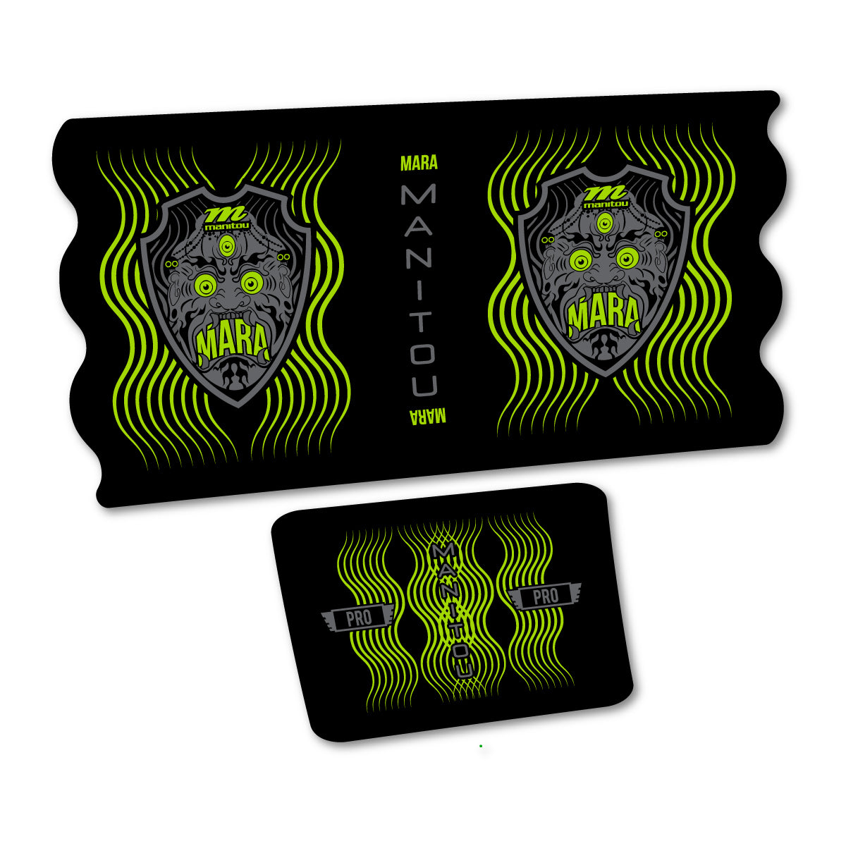 Stickers compatibles Manitou Mara Pro King Can Decal Kit pour amortisseur – autocollants vinyle - Vert Citron