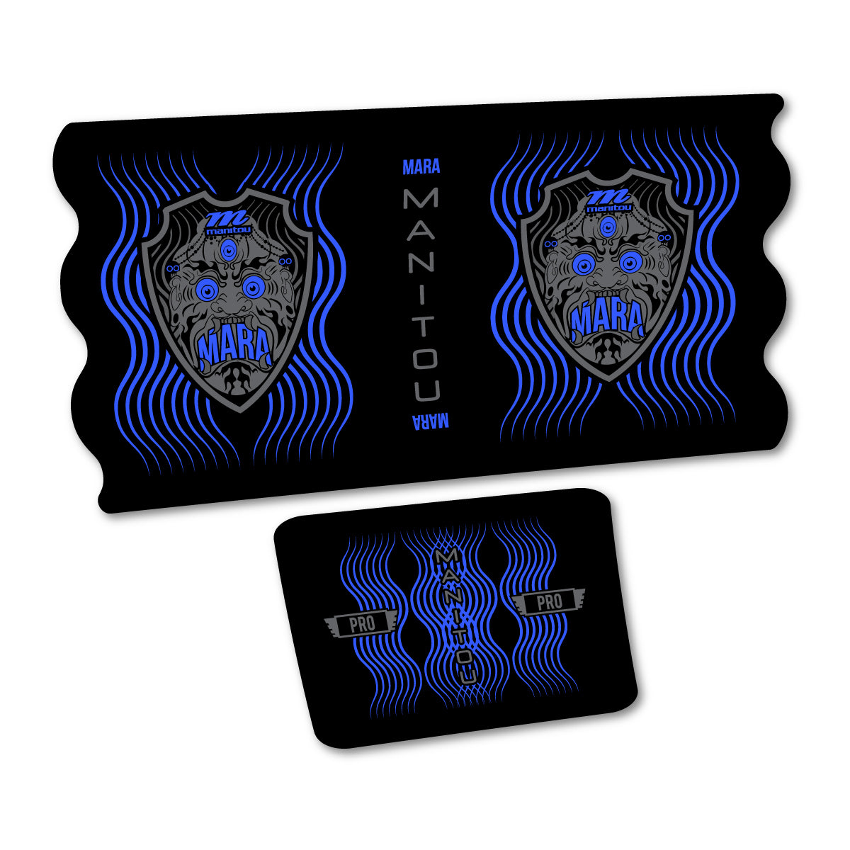 Stickers compatibles Manitou Mara Pro King Can pour amortisseur – autocollants vinyle - Bleu