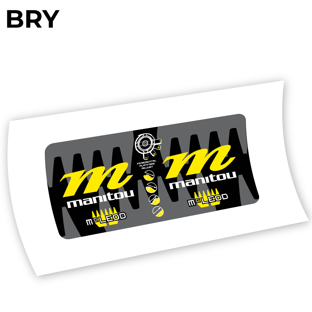 Stickers Manitou McLEOD 2015 compatibles Autocollants fourche VTT