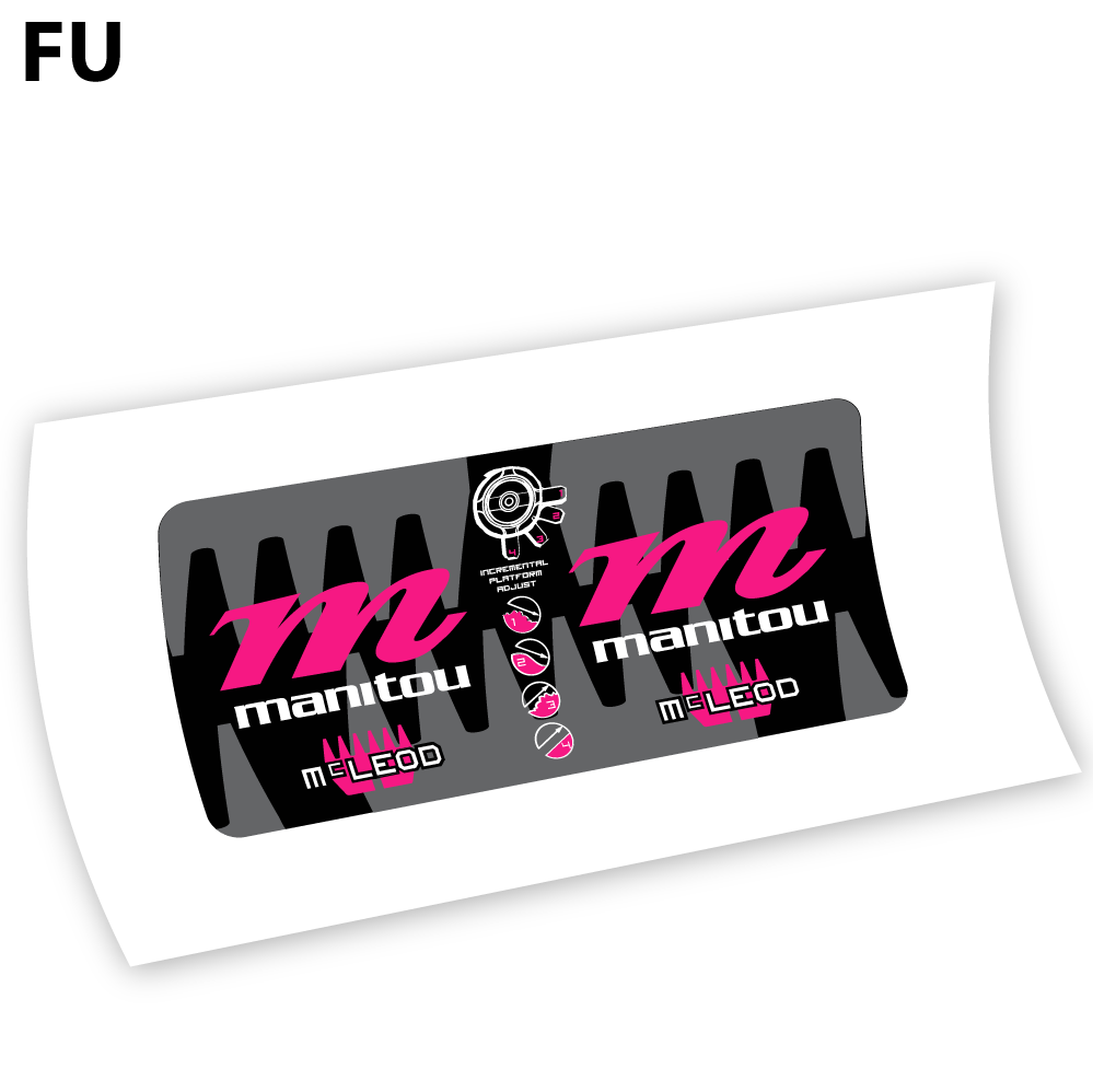 Stickers Manitou McLEOD 2015 compatibles Autocollants fourche VTT