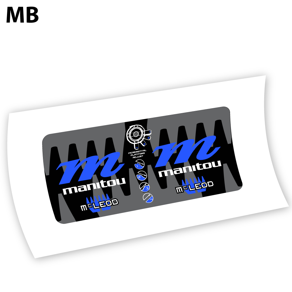 Stickers Manitou McLEOD 2015 compatibles Autocollants fourche VTT