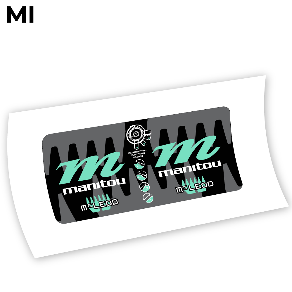 Stickers Manitou McLEOD 2015 compatibles Autocollants fourche VTT