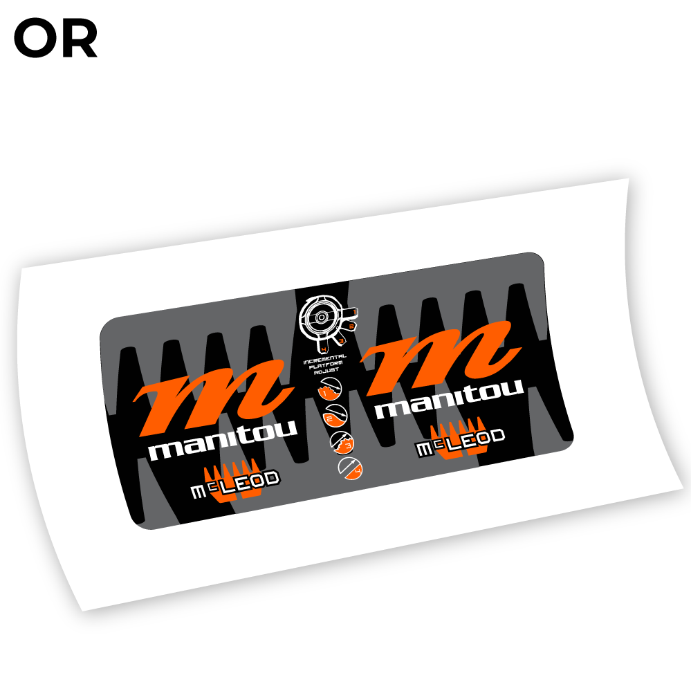 Stickers Manitou McLEOD 2015 compatibles Autocollants fourche VTT