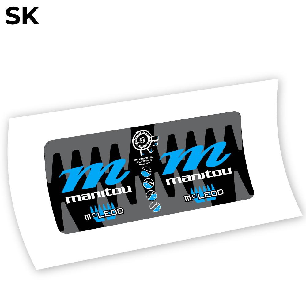 Stickers Manitou McLEOD 2015 compatibles Autocollants fourche VTT