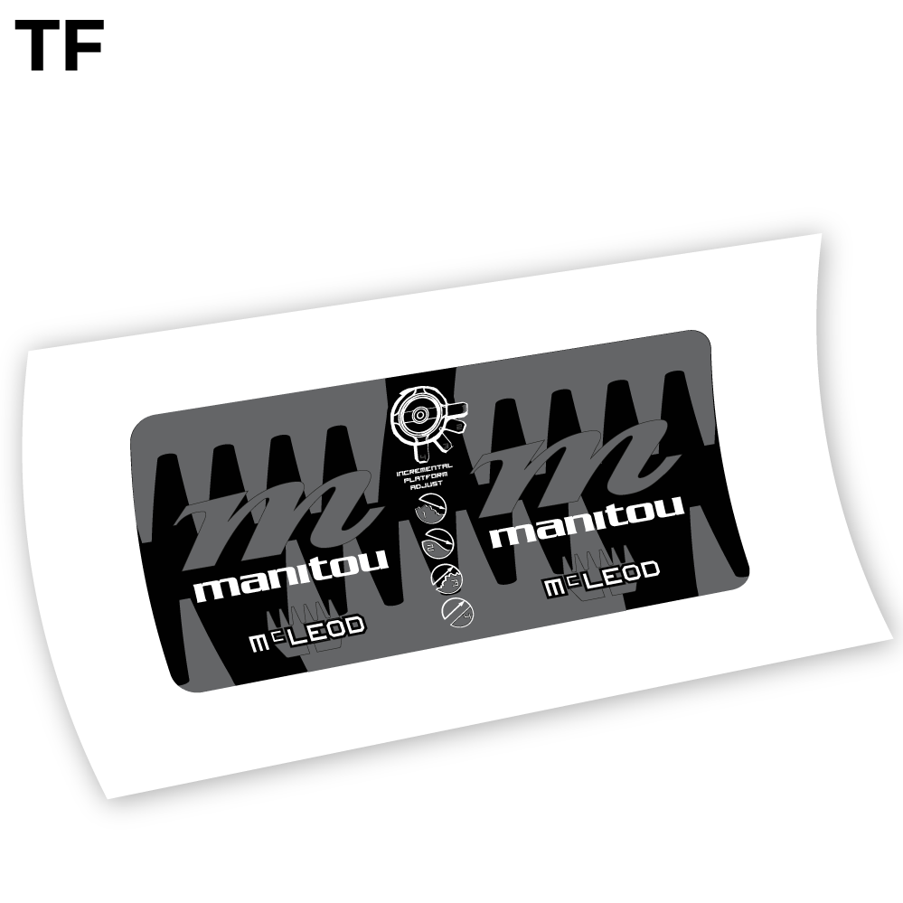Stickers Manitou McLEOD 2015 compatibles Autocollants fourche VTT