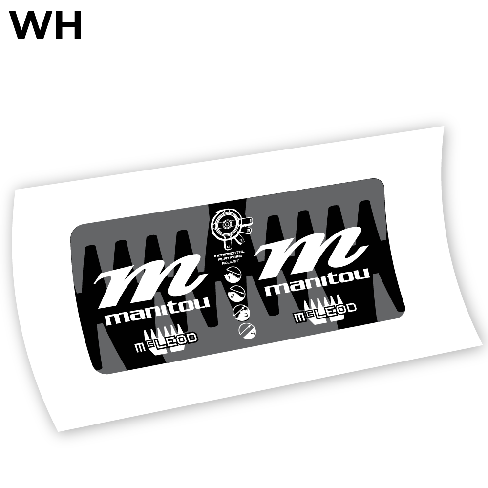 Stickers Manitou McLEOD 2015 compatibles Autocollants fourche VTT