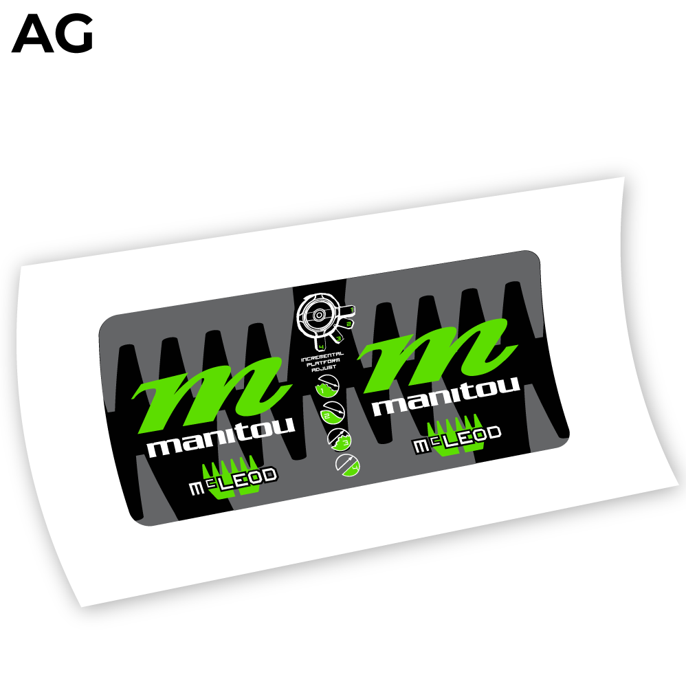 Stickers Manitou McLEOD 2015 compatibles Autocollants fourche VTT
