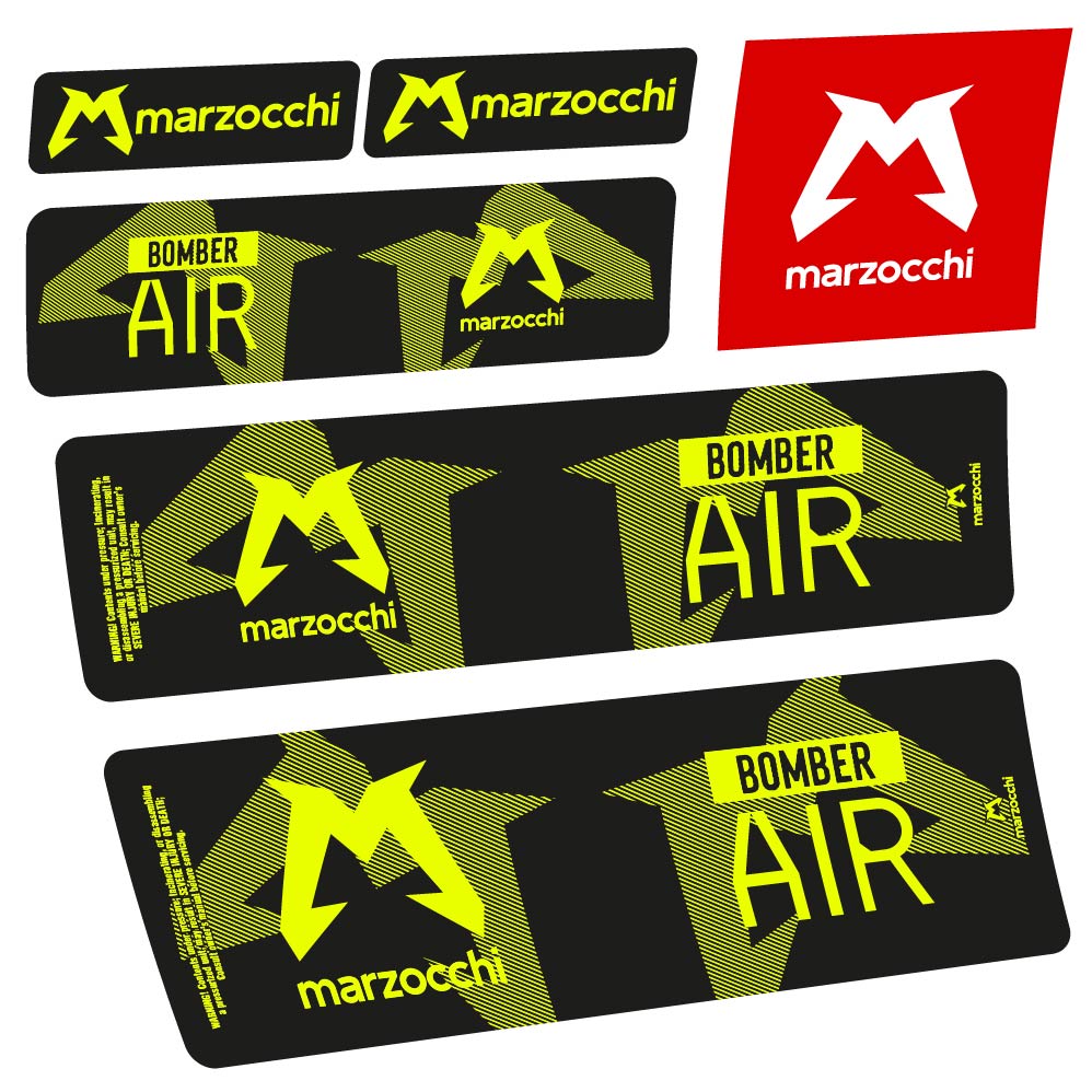 Stickers Marzocchi Bomber Air 20232024 compatibles Autocollants amortisseur VTT