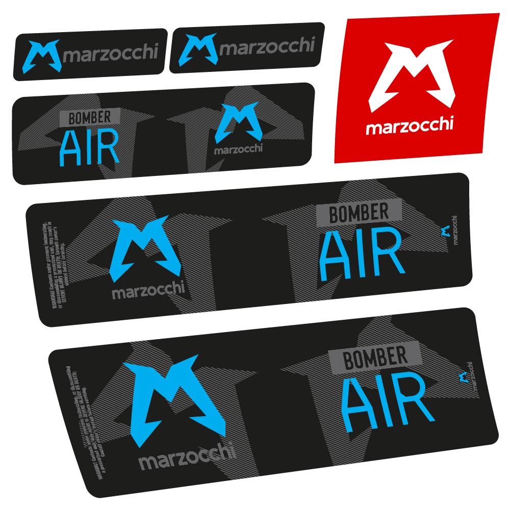 Stickers Marzocchi Bomber Air 20232024 compatibles Autocollants amortisseur VTT