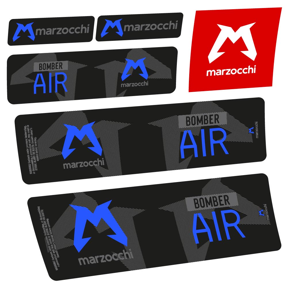 Stickers Marzocchi Bomber Air 20232024 compatibles Autocollants amortisseur VTT