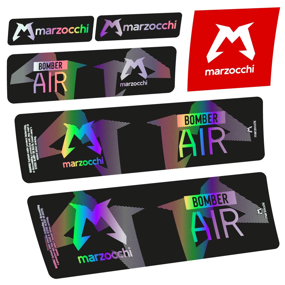 Stickers Marzocchi Bomber Air 20232024 compatibles Autocollants amortisseur VTT