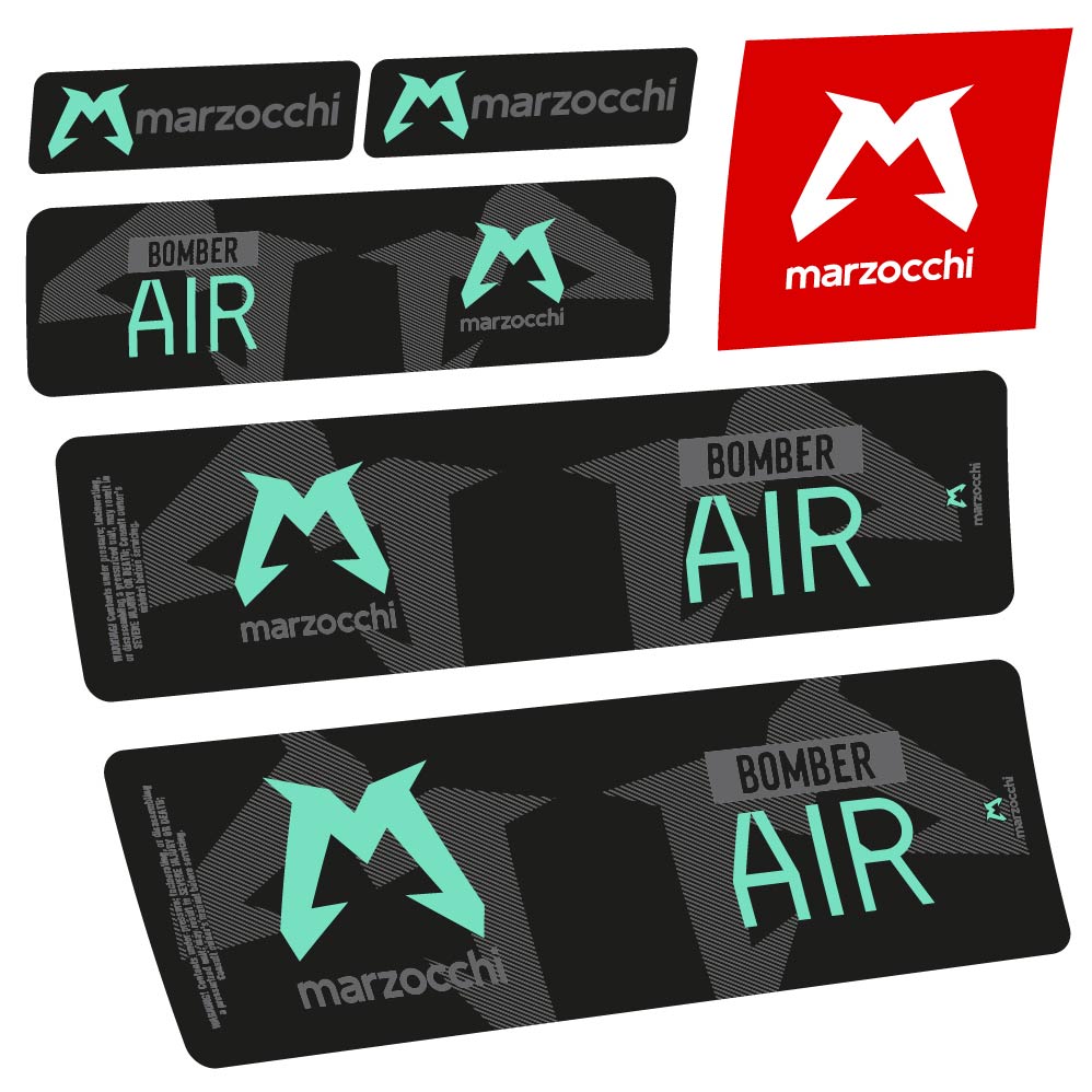Stickers Marzocchi Bomber Air 20232024 compatibles Autocollants amortisseur VTT