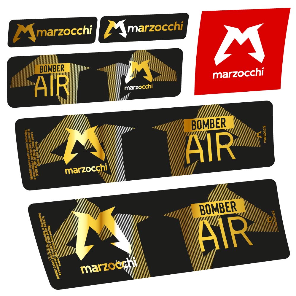 Stickers Marzocchi Bomber Air 20232024 compatibles Autocollants amortisseur VTT