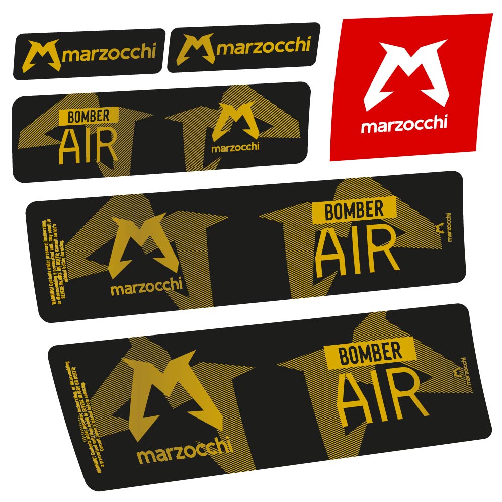 Stickers Marzocchi Bomber Air 20232024 compatibles Autocollants amortisseur VTT