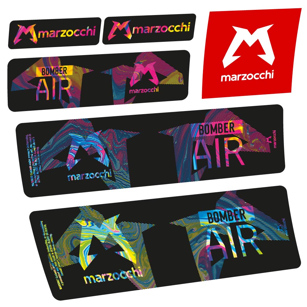 Stickers Marzocchi Bomber Air 20232024 compatibles Autocollants amortisseur VTT