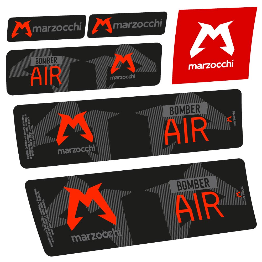 Stickers Marzocchi Bomber Air 20232024 compatibles Autocollants amortisseur VTT
