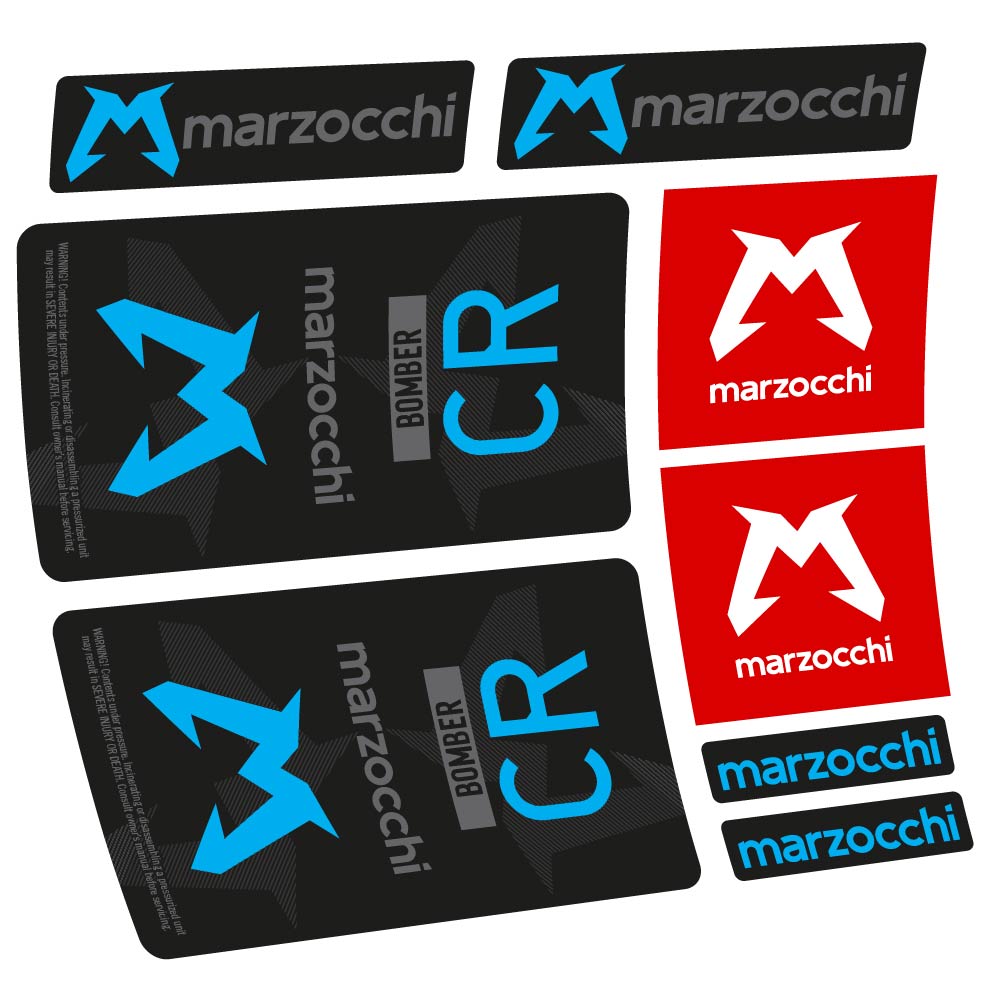 Stickers Marzocchi Bomber CR 20232024 compatibles Autocollants fourche VTT