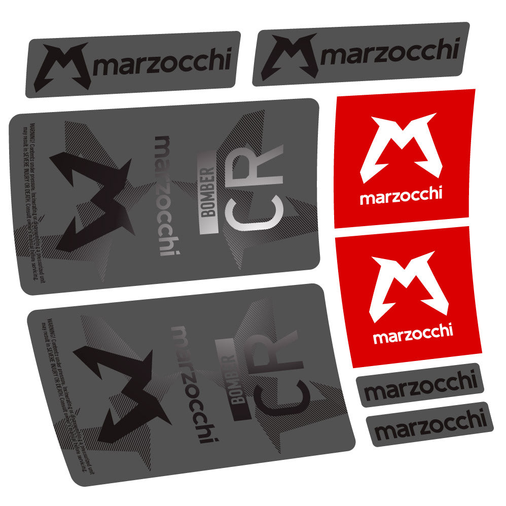 Stickers Marzocchi Bomber CR 20232024 compatibles Autocollants fourche VTT