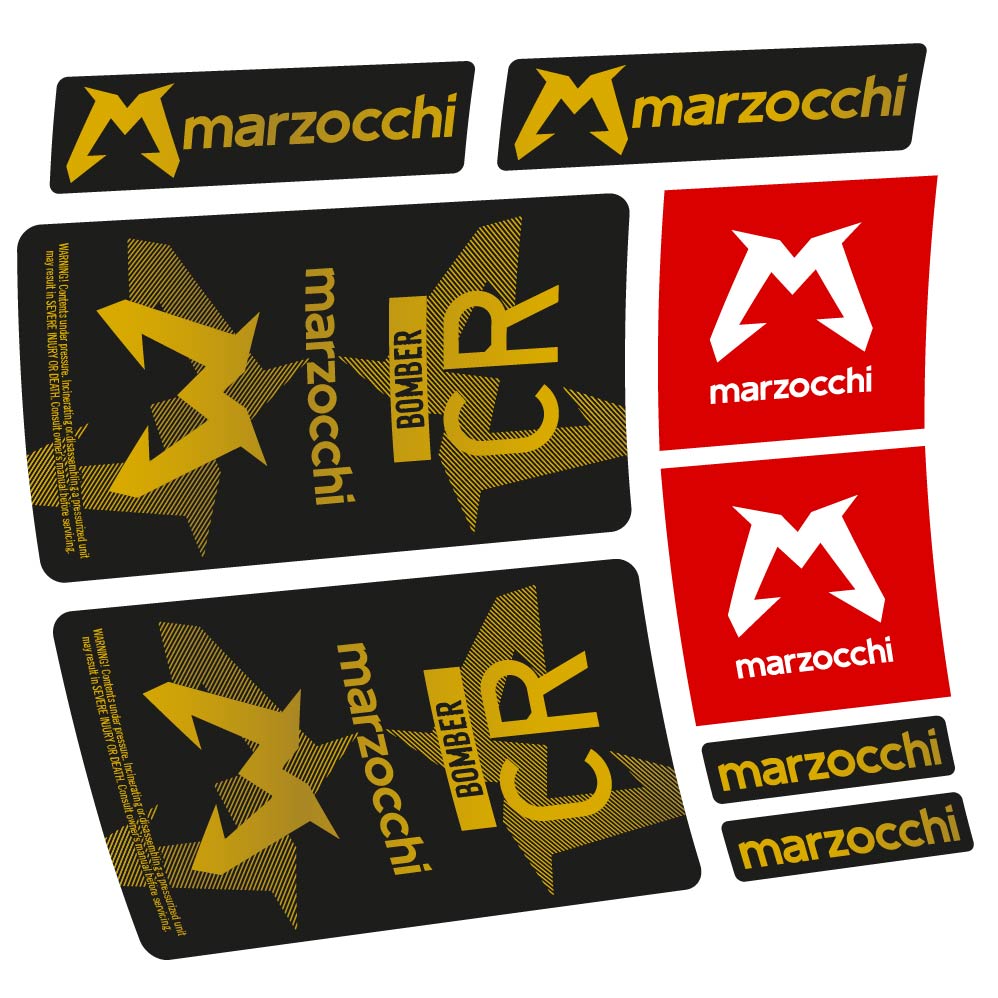 Stickers Marzocchi Bomber CR 20232024 compatibles Autocollants fourche VTT