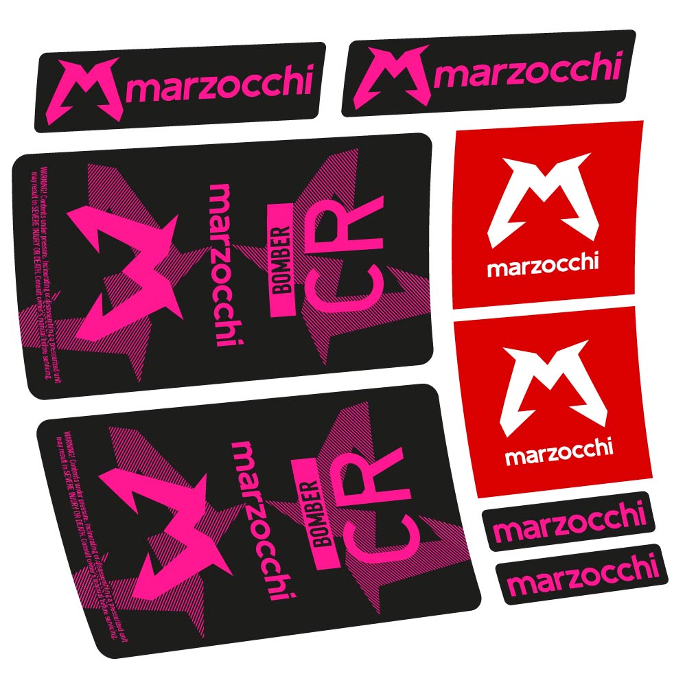 Stickers Marzocchi Bomber CR 20232024 compatibles Autocollants fourche VTT
