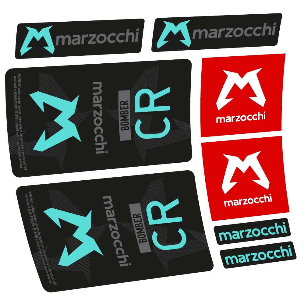 Stickers Marzocchi Bomber CR 20232024 compatibles Autocollants fourche VTT