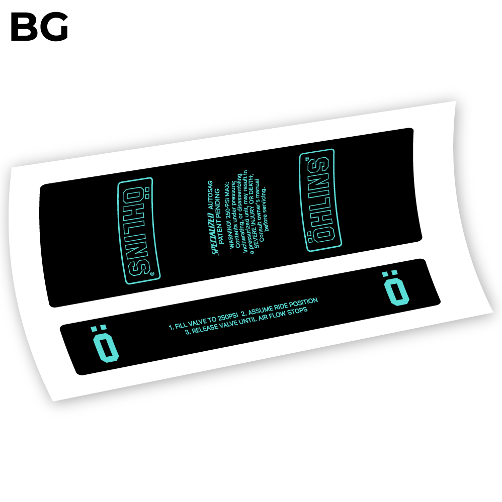 Stickers Ohlins STX22 Specialized 2015 compatibles Autocollants amortisseur