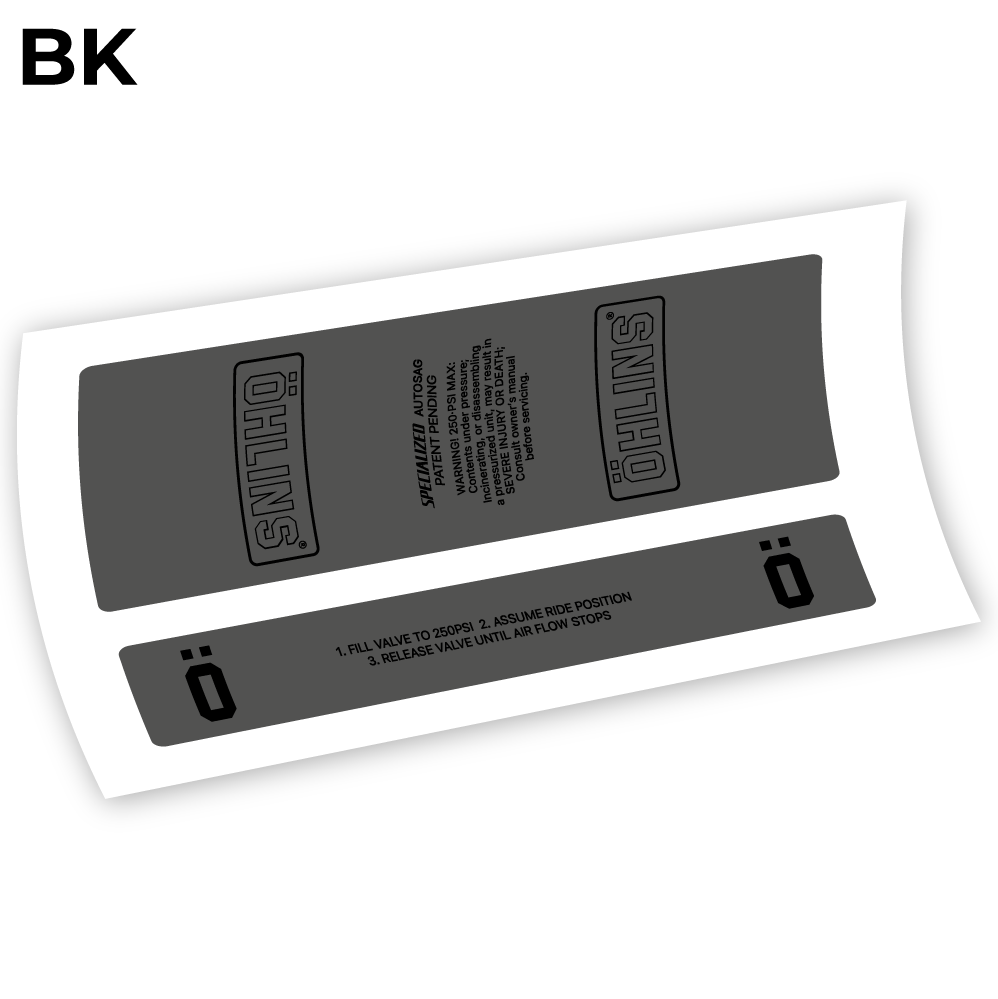 Stickers Ohlins STX22 Specialized 2015 compatibles Autocollants amortisseur