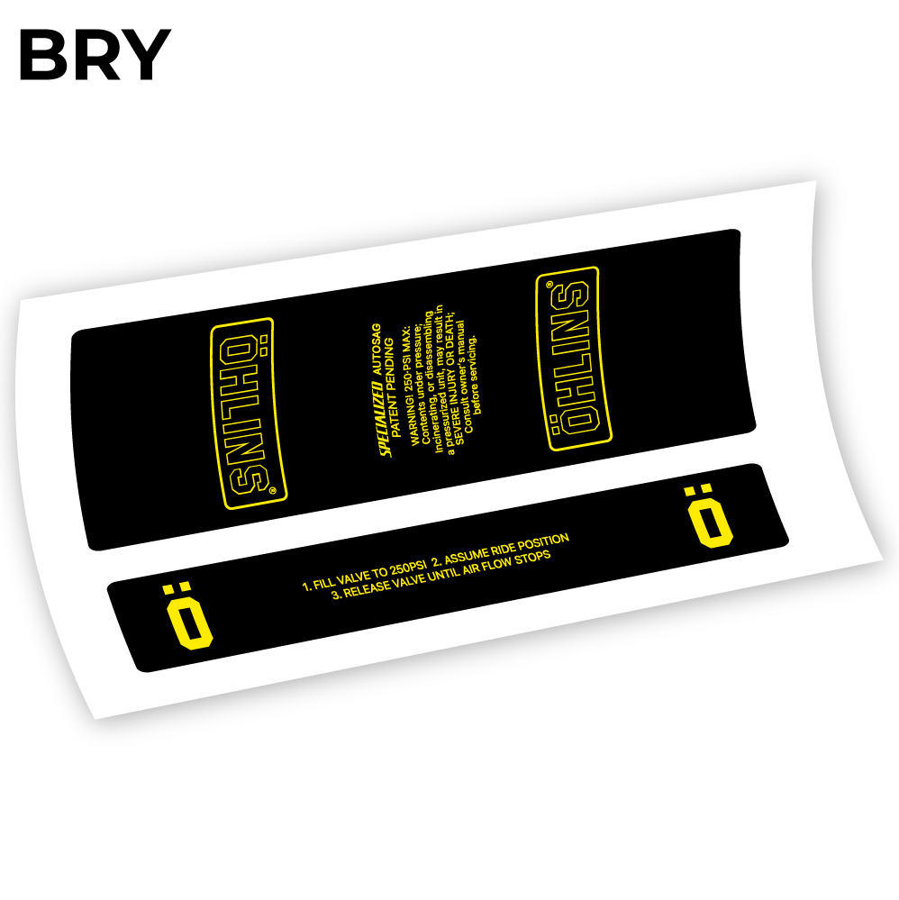 Stickers Ohlins STX22 Specialized 2015 compatibles Autocollants amortisseur