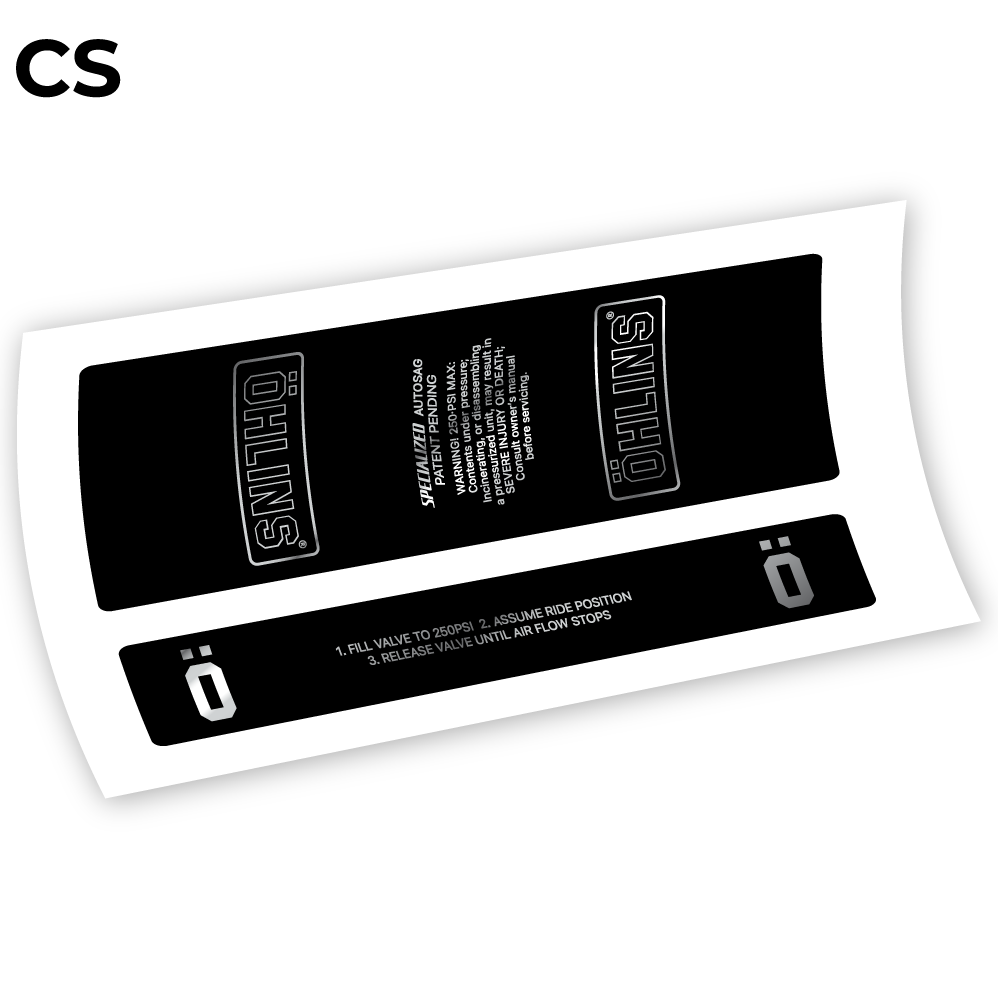 Stickers Ohlins STX22 Specialized 2015 compatibles Autocollants amortisseur